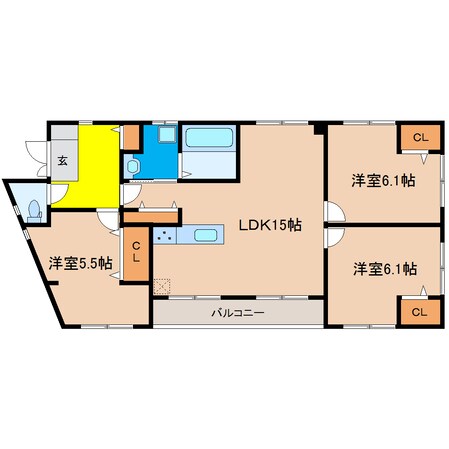 ＶＩＬＬＡ谷上の物件間取画像